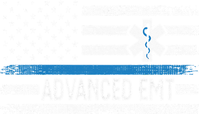 American Flag USA Advanced EMT AEMT Medical Technician Button