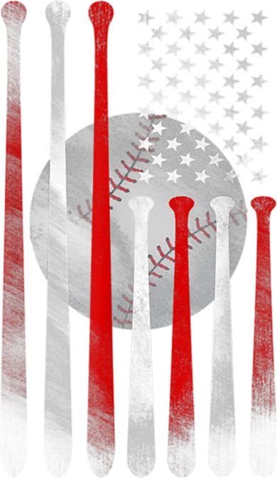 American Flag Vintage Baseball Bat Women's Sweatshirt