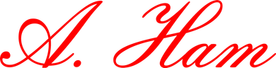 Alexander Hamilton A. Ham Red Script Logo Doggie Tank