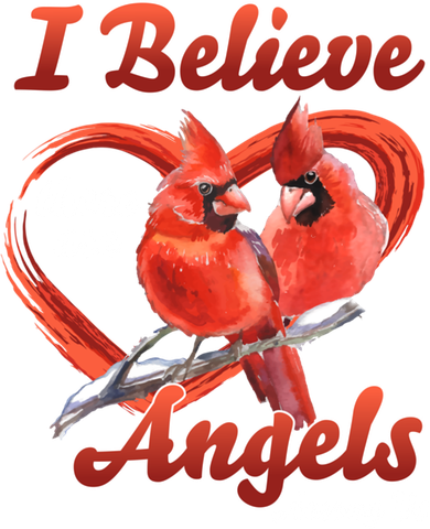 Awesome I Believe There Are Angels Among Us Cardinal Birds Gift Bucket Hat
