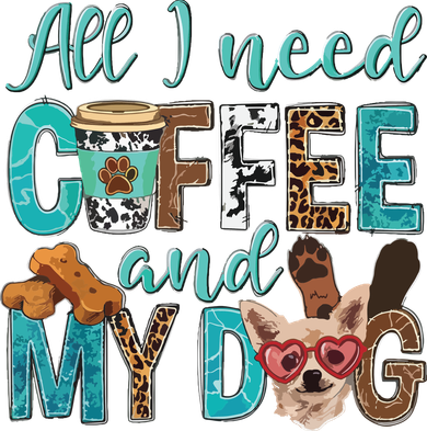 All I Need Is Coffee And My Dog Leopard Coffee Lover Ornament