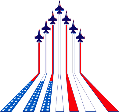 AIr Force flag - Air Show Trail Flag Ornament