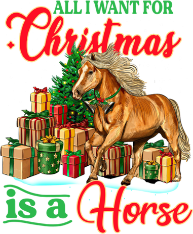 All I Want For Christmas Is A Horse Gift Mousepad