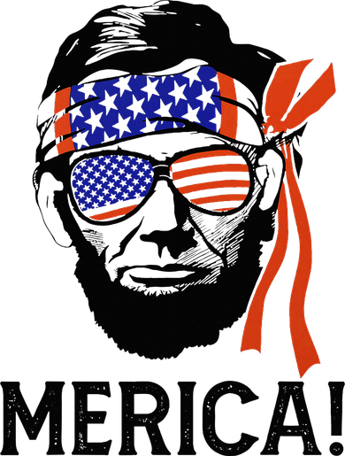 Abraham Lincoln 4th Of July Merica American Flag Kids T-Shirt