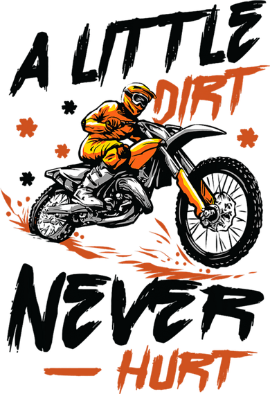 A Little Dirt Never Hurt Motorcross Dirt Bike Kids Sweatshirt