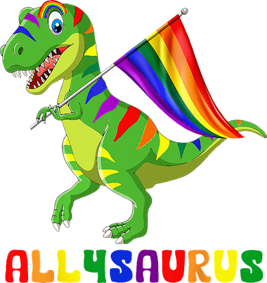 Allysaurus LGBT Dinosaur Rainbow Flag Ally LGBT Pride Women's Tank Top
