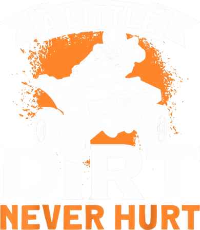 A Little Dirt Never Hurt - Funny ATV Quad 4 Wheeler MX Hooded Wearable Blanket