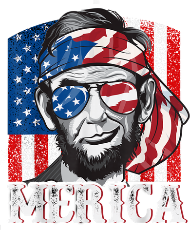 Abraham Lincoln Merica 4th Of July Shirt Men American Flag Button