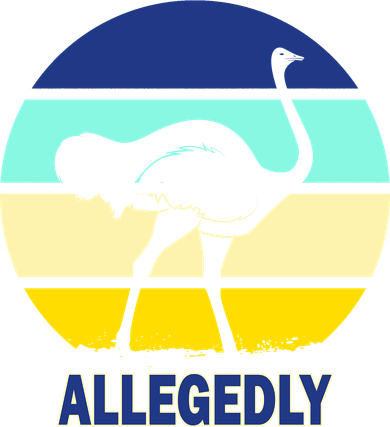 Allegedly Ostrich Retro Logo Coaster