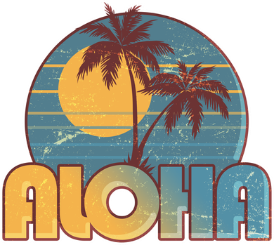 Vintage Retro Aloha  Kids T-Shirt