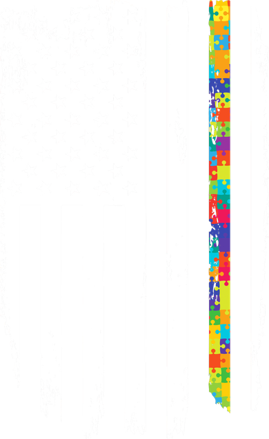 Distress Thin Puzzle Line Autism Awareness Tribute Flag Doggie Tank