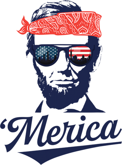 Abraham Lincoln Sunglasses Bandana Merica Women's Sweatshirt