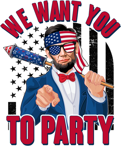 Abraham Lincoln We Want You To Party Women's Sweatshirt