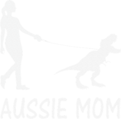 Aussie Mom Australian Shepherd Dog Dinosaur  Mother Women's Long Sleeve Shirt
