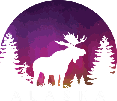 Alaska Moose Borealis Alaskan Landscape Women's Hoodie