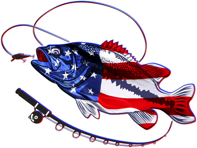 American Bass Fishing Toddler Hoodie