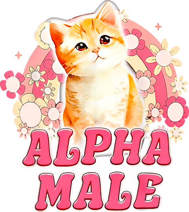 Alpha Male Cat Kitten Funny For Men Women Mousepad