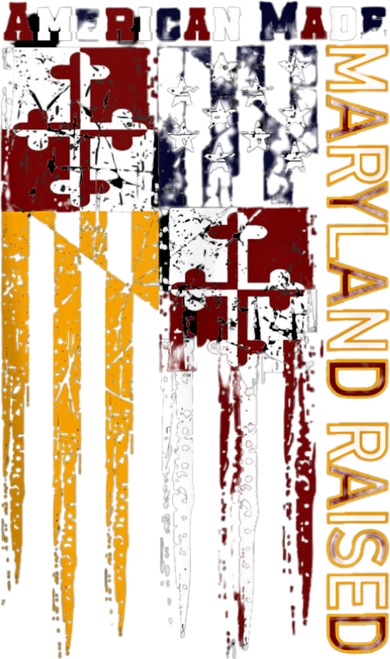American Made Maryland Raised Coaster