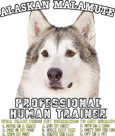 Alaskan Malamute Professional Human Trainer Cute Dog Women's Dry Zone Grid Polo
