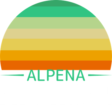 Alpena Michigan Retro Sunset Kids Sweatshirt