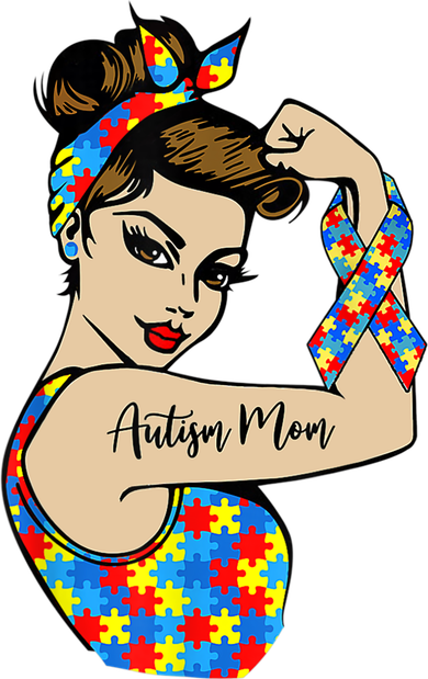 Autism Mom Unbreakable Rosie The Riveter Strong Woman Power Gift Women's Sweatshirt