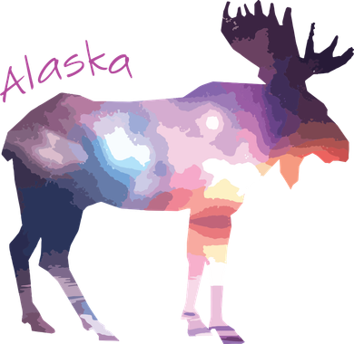 Alaska Moose Within The Borealis And The Polar Sky Toddler T-Shirt