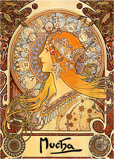 Alphonse Mucha Zodiac Art Nouveau Kids Hoodie