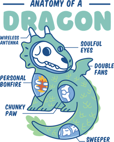 Anatomy Of A Dragon Women's Hoodie