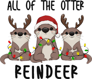 All of the Otter Reindeer Cute Christmas Animal Otter Pun Women's Tank Top