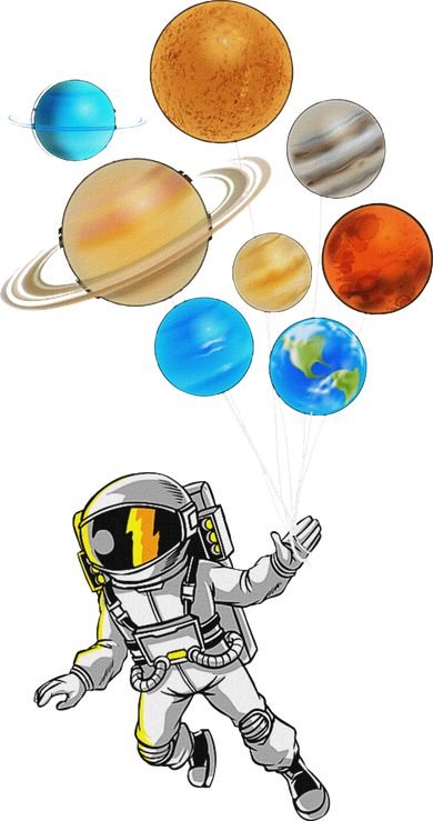 Astronaut Planet Balloons Super Gift For Space Space Button