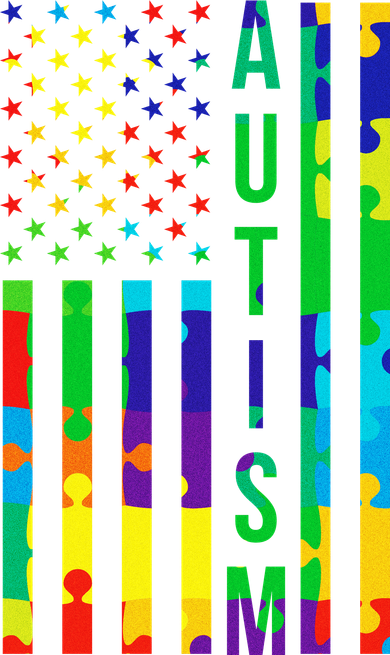 Colorful Autism Puzzle Flag Kids Long Sleeve Shirt