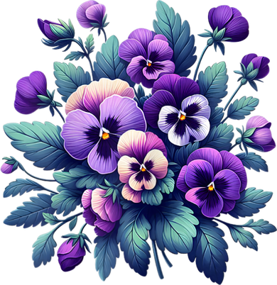 Alzheimer Purple Floral Pansy Dementia AlzheimerS Awareness Hat