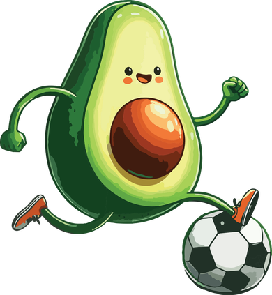 Avocado Playing Football Beanie