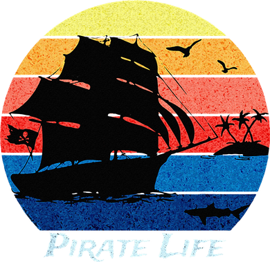 Arrgh Pirate Life Pirate Ship And Jolly Roger Flag Pirate Beanie
