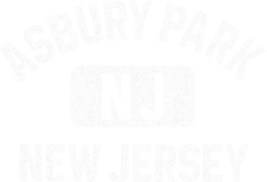 Asbury Park NJ New Jersey Gym Style Distressed White Print Doggie Tank