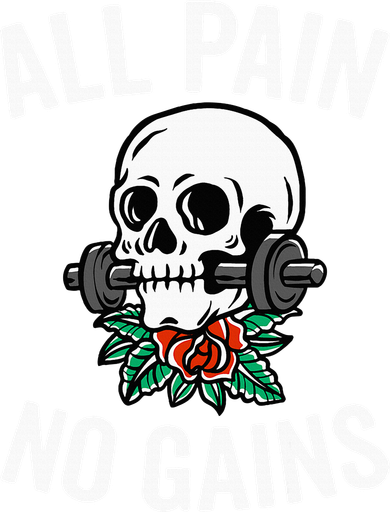 All Pain No Gains Gym Fitness Workout Bodybuilding Button