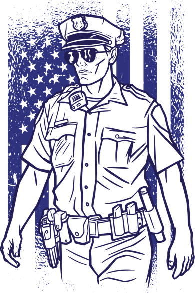 American Police Officer Bucket Hat