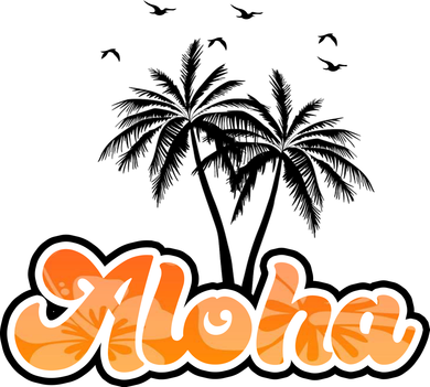 Aloha Palm Trees Hawaii Tropical Baby Bodysuit