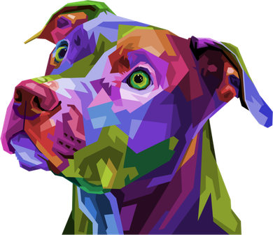 American Pitbull Terrier Pop Art Portrait For Dog Owners Gift Bucket Hat