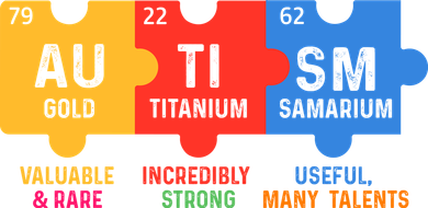 Autism Periodic Table Elements Gold Titanium Samarium Autism Awareness Kids Sweatshirt