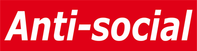 Anti-Social Red Box Logo Doggie Tank