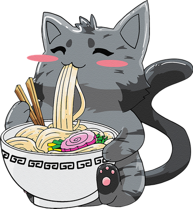 Anime Ramen Cat Kawaii Neko Gift Bucket Hat
