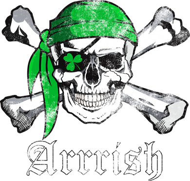 Arrrish Irish Pirate Skull Clover Toddler T-Shirt
