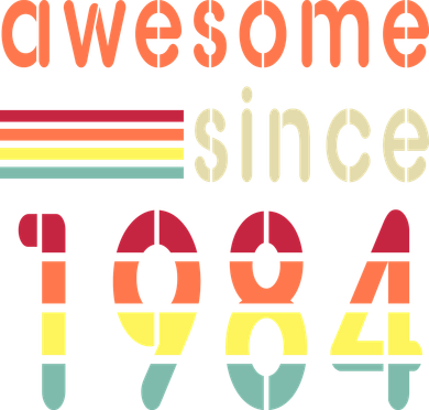 Awesome Since 1984 Birthday Retro Cool Gift Santa Hat
