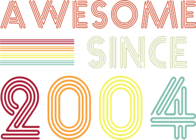 Awesome Since 2004 18th Birthday Retro Women's Sweatshirt