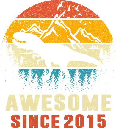 Awesome Since 2015 Dinosaur T Rex Birthday Party Sunset Vintage Hat