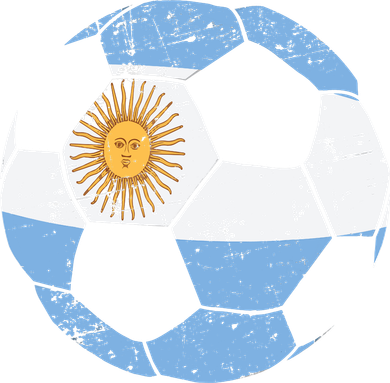 Argentina Soccer Ball Flag Jersey Argentinian Football Kids T-Shirt