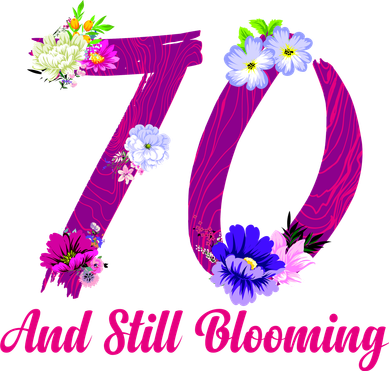 Still Blooming 70th Birthday Flowers Kids Long Sleeve Shirt