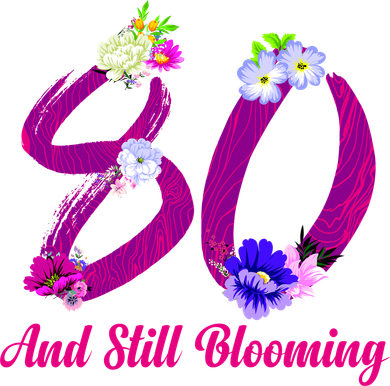 Still Blooming 80th Birthday Flowers Baby Bodysuit