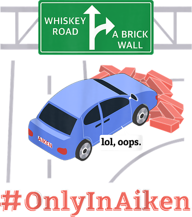 Aiken, SC, Brick Wall Meme Ceramic Ornament